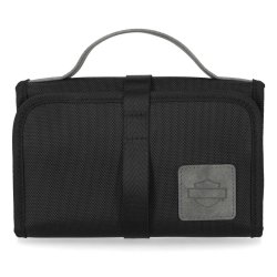 Embossed Bar &amp; Shield Logo Hanging Toiletry Kit