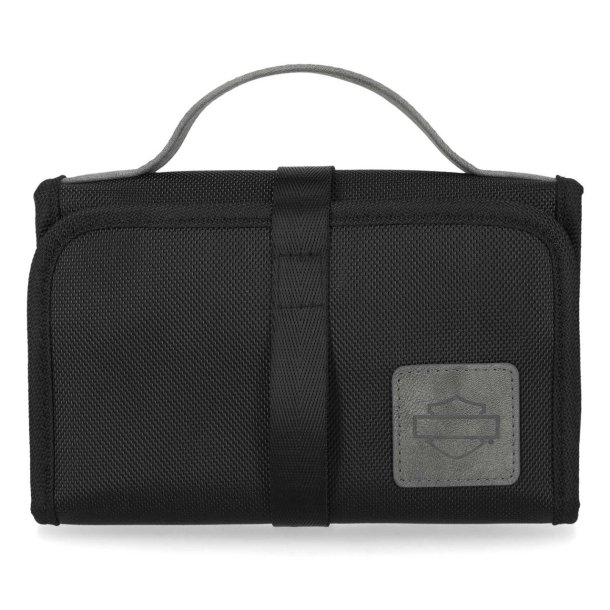 Embossed Bar &amp; Shield Logo Hanging Toiletry Kit