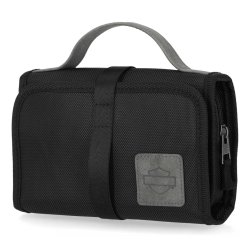 Embossed Bar &amp; Shield Logo Hanging Toiletry Kit