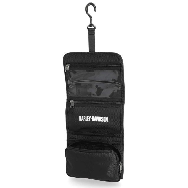 Embossed Bar &amp; Shield Logo Hanging Toiletry Kit