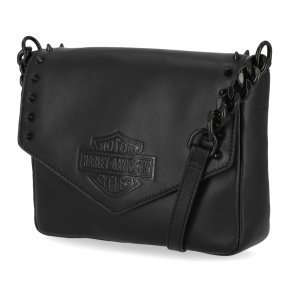Bar & Shield Cone Stud Flap Crossbody 