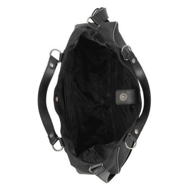 Rhinestone Embellished Bar &amp; Shield Tote Bag