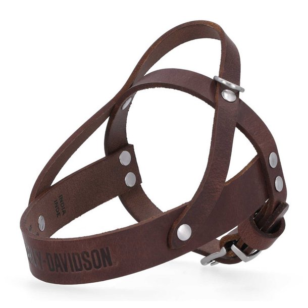 H-D Genuine Leather Dog Harness, Embossed H-D Logo