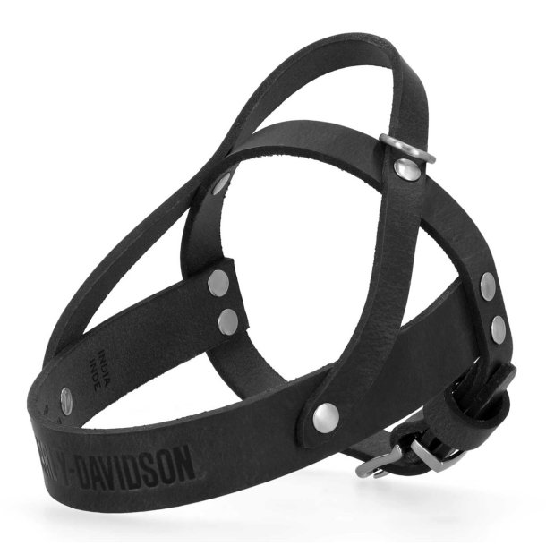 H-D Genuine Leather Dog Harness, Embossed H-D Logo