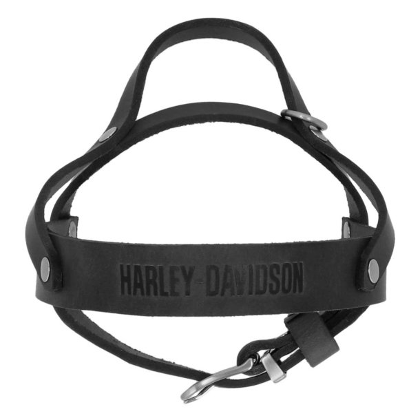 H-D Genuine Leather Dog Harness, Embossed H-D Logo