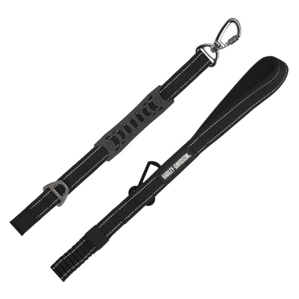 H-D Flex Dog Leash, Nylon Strap &amp; Rubber Grip Handle