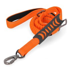 H-D Flex Dog Leash, Nylon Strap &amp; Rubber Grip Handle
