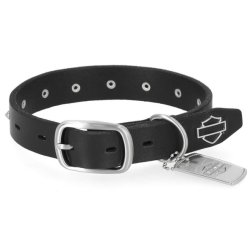 H-D Cone Stud Leather Dog Collar