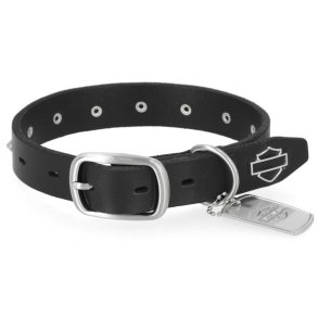 H-D Cone Stud Leather Dog Collar