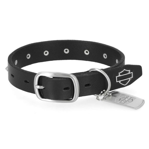 H-D Cone Stud Leather Dog Collar