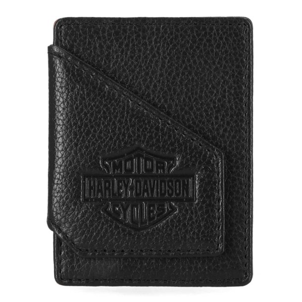 Men's Bar &amp; Shield Core Pebble Card Case Wallet