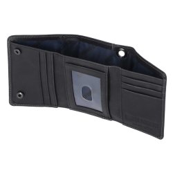 Willie G Skull Snap Tri-Fold Leather Wallet