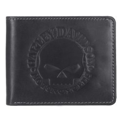 Willie G Skull Logo Billfold Leather Wallet