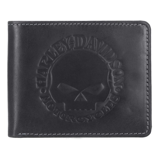 Willie G Skull Logo Billfold Leather Wallet