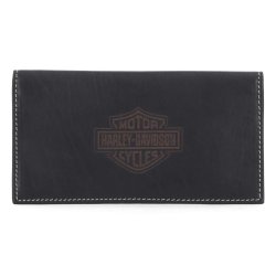 H-D Men's Laser Bar &amp; Shield Rodeo Bi-Fold Leather Wallet