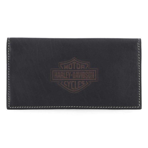 H-D Men's Laser Bar &amp; Shield Rodeo Bi-Fold Leather Wallet