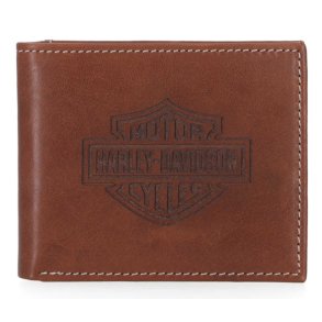 H-D Men's Laser Bar & Shield Logo Billfold Leather Wallet