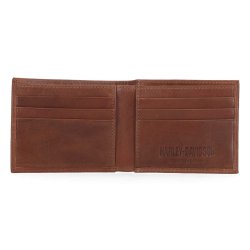 H-D Men's Laser Bar &amp; Shield Logo Billfold Leather Wallet