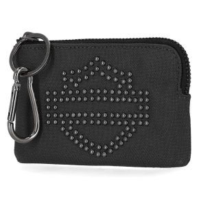 Bar & Shield Studded Key Case Polyester Pouch 