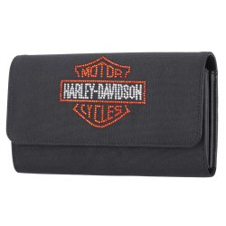 Rhinestone Embellished Bar &amp; Shield Clutch 