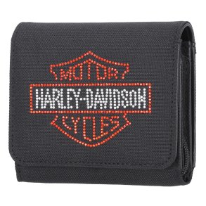 Rhinestone Embellished Bar & Shield Indexer Wallet