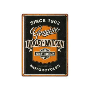 Genuine Motorcycles Ribbon Tin Sign 30x40