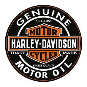 Harley-Davidson Motor Oil Bar & Shield Logo Round Puzzle
