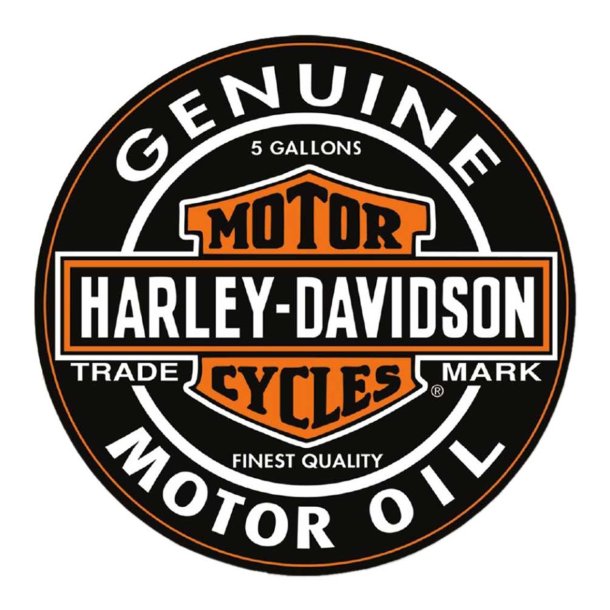 Harley-Davidson Motor Oil Bar &amp; Shield Logo Round Puzzle