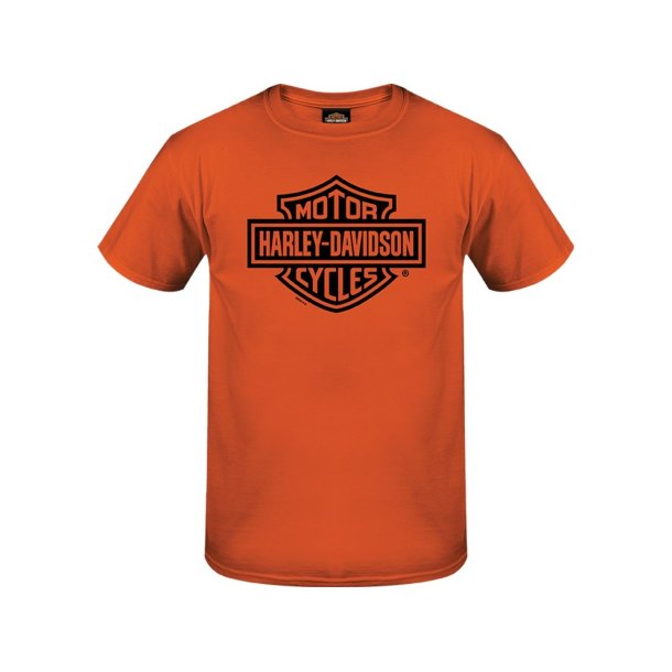 Men's Black Bar &amp; Shield Orange T-Shirt