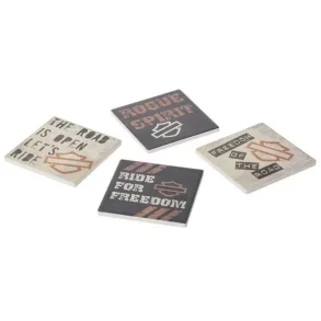 HARLEY-DAVIDSON LETS RIDE CERAMIC COASTERS 