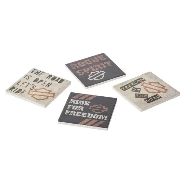 HARLEY-DAVIDSON LETS RIDE CERAMIC COASTERS 