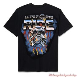 Let's F*ing Ride" Chrome Skull