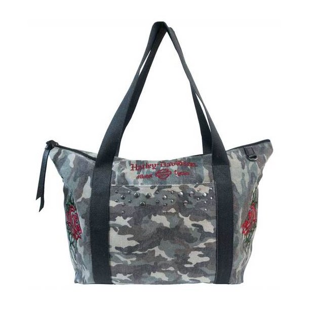 CAMO TOTE WITH EMBROIDERY
