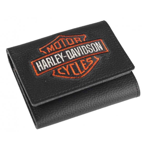 Harley-Davidson&Ccedil; Men's Embroidered Bar &amp; Shield Tri-Fold Wallet